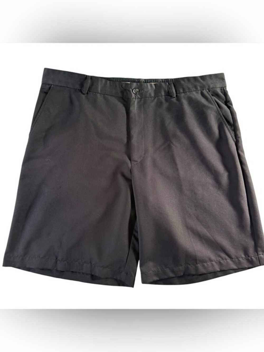 Greg Norman Collection Tasso Elba Black Flat-Front Performance Shorts 40